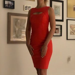 Orange sexy classy dress